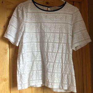 Loft white lace top